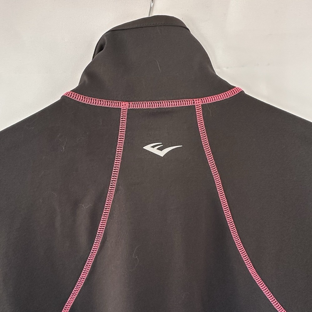 Everlast Black Pink Activewear Top Size L Women's 1/4 Zip Long Sleeve Thumbholes - Picture 10 of 12